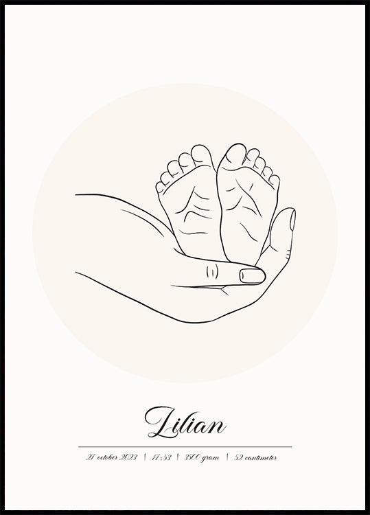 Baby Born Personalized Plakat - Posterbox.dk