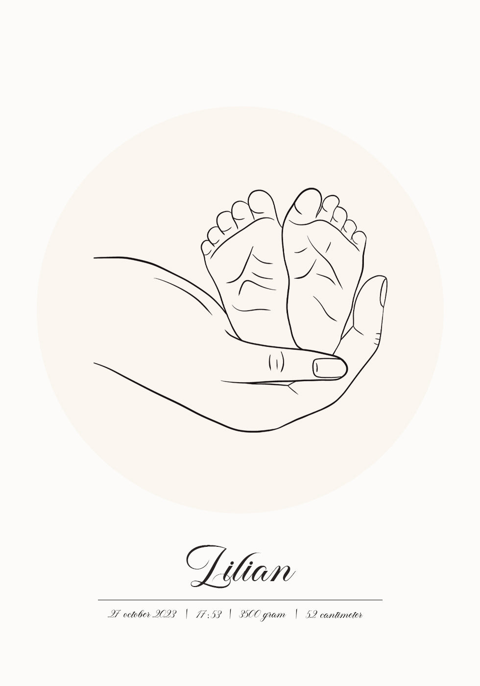 Baby Born Personalized Plakat - Posterbox.dk