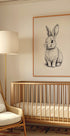 Baby Bunny Sketch, Black And White Rabbit Drawing Plakat - Posterbox.dk