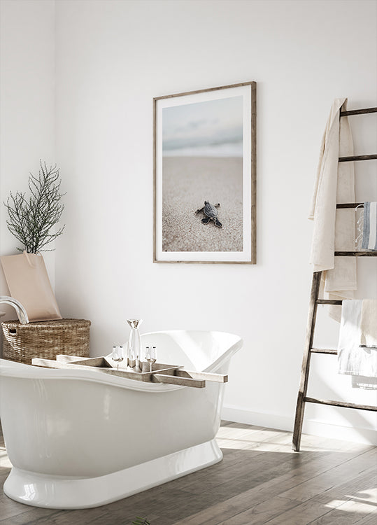 Baby Turtle Journey Plakat - Posterbox.dk