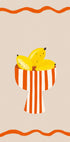 Bananas in Stripes, Modern Minimal Fruit Plakat - Posterbox.dk