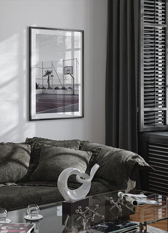 Basketball Court by the Sea Plakat - Posterbox.dk