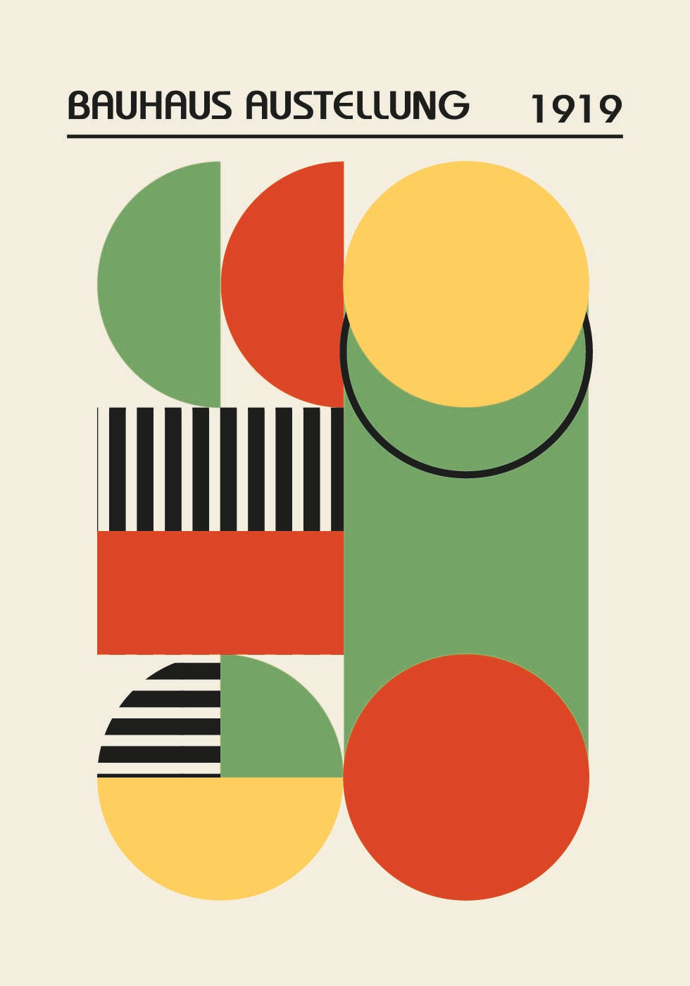 Bauhaus Austellung 1919, Geometric Abstract Plakat - Posterbox.dk