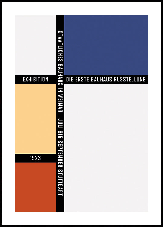 Bauhaus Color Blocks 1923, Geometric Grid Plakat - Posterbox.dk