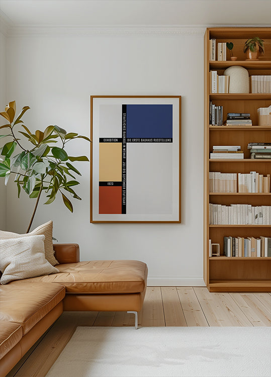 Bauhaus Color Blocks 1923, Geometric Grid Plakat - Posterbox.dk