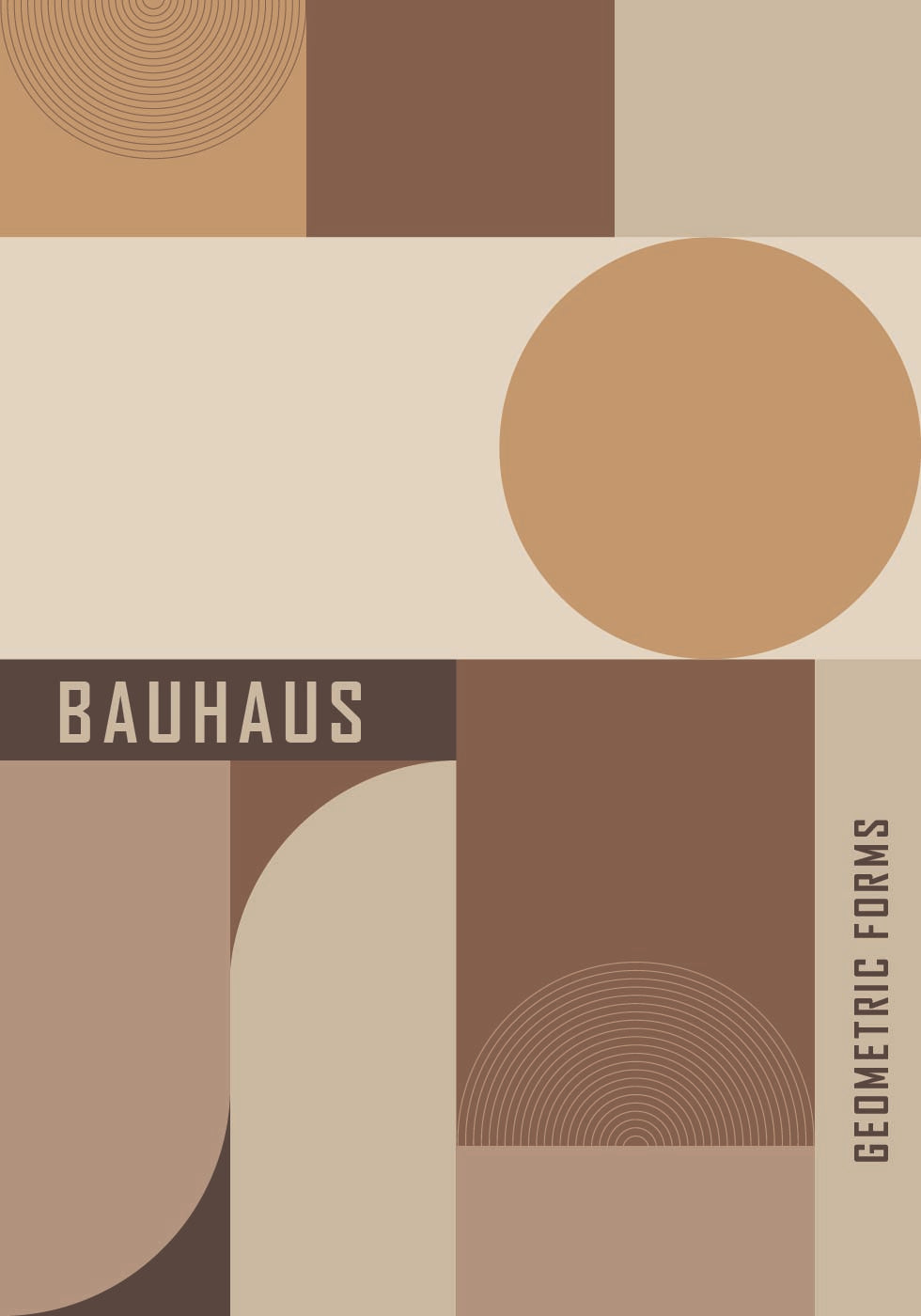 Bauhaus Geometric Forms Plakat - Posterbox.dk