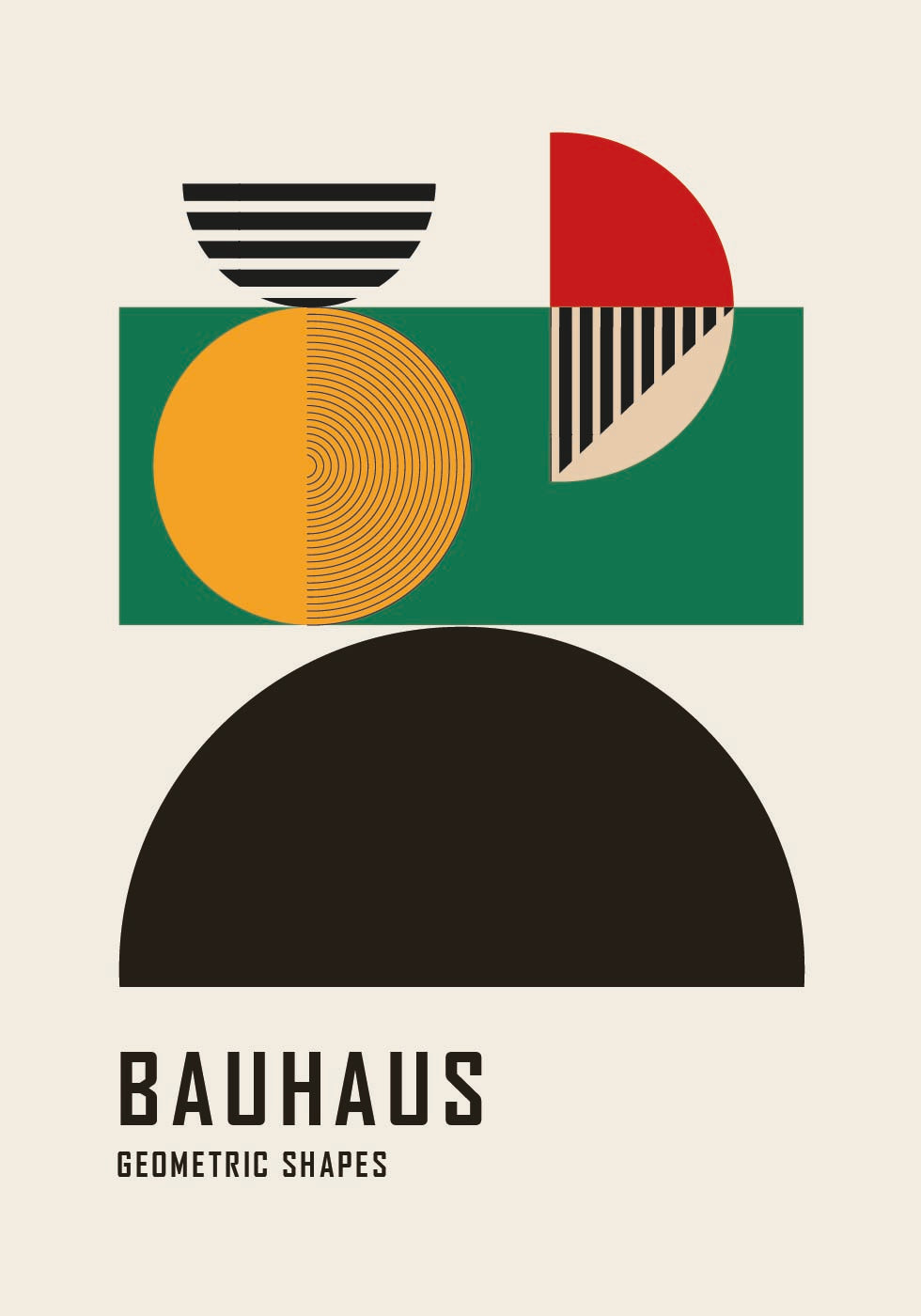 Bauhaus Geometric Shapes №4 Plakat - Posterbox.dk