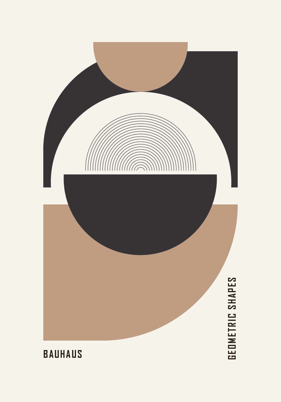 Bauhaus Geometric Shapes No.1 Plakat - Posterbox.dk