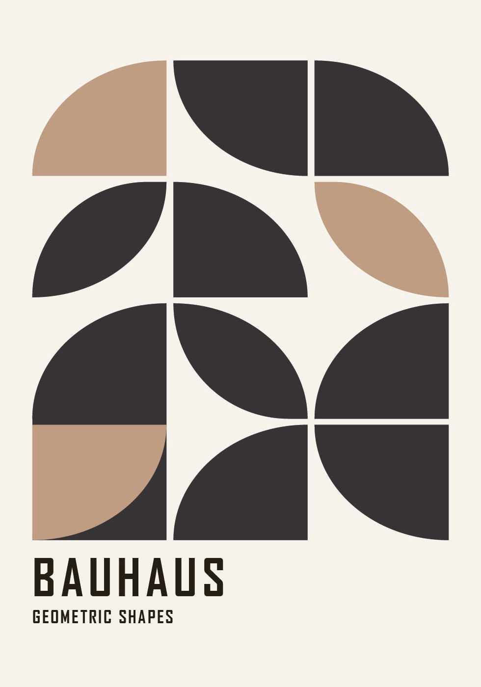 Bauhaus Geometric Shapes No.2 Plakat - Posterbox.dk