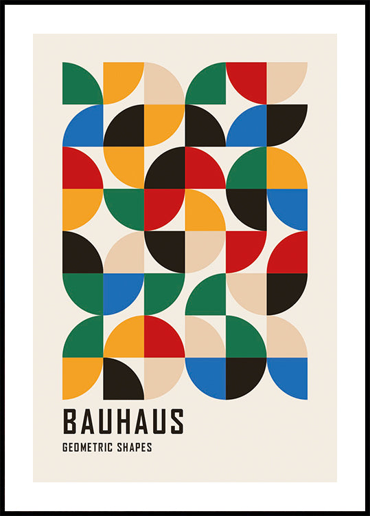 Bauhaus Geometric Shapes No.3 Plakat - Posterbox.dk