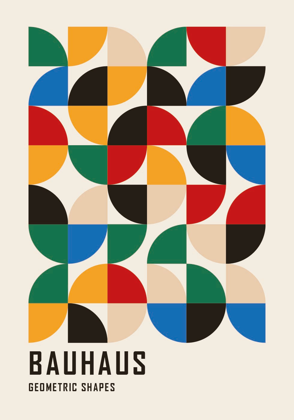 Bauhaus Geometric Shapes No.3 Plakat - Posterbox.dk