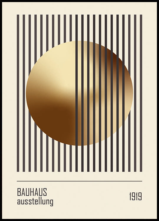 Bauhaus Golden Gradient Plakat - Posterbox.dk