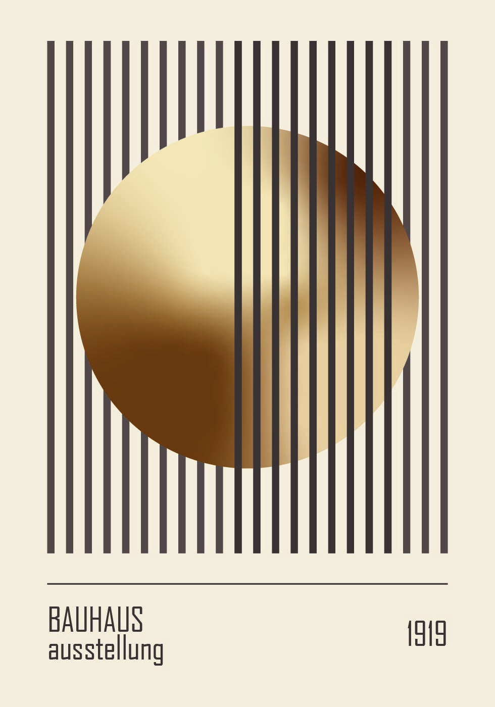 Bauhaus Golden Gradient Plakat - Posterbox.dk