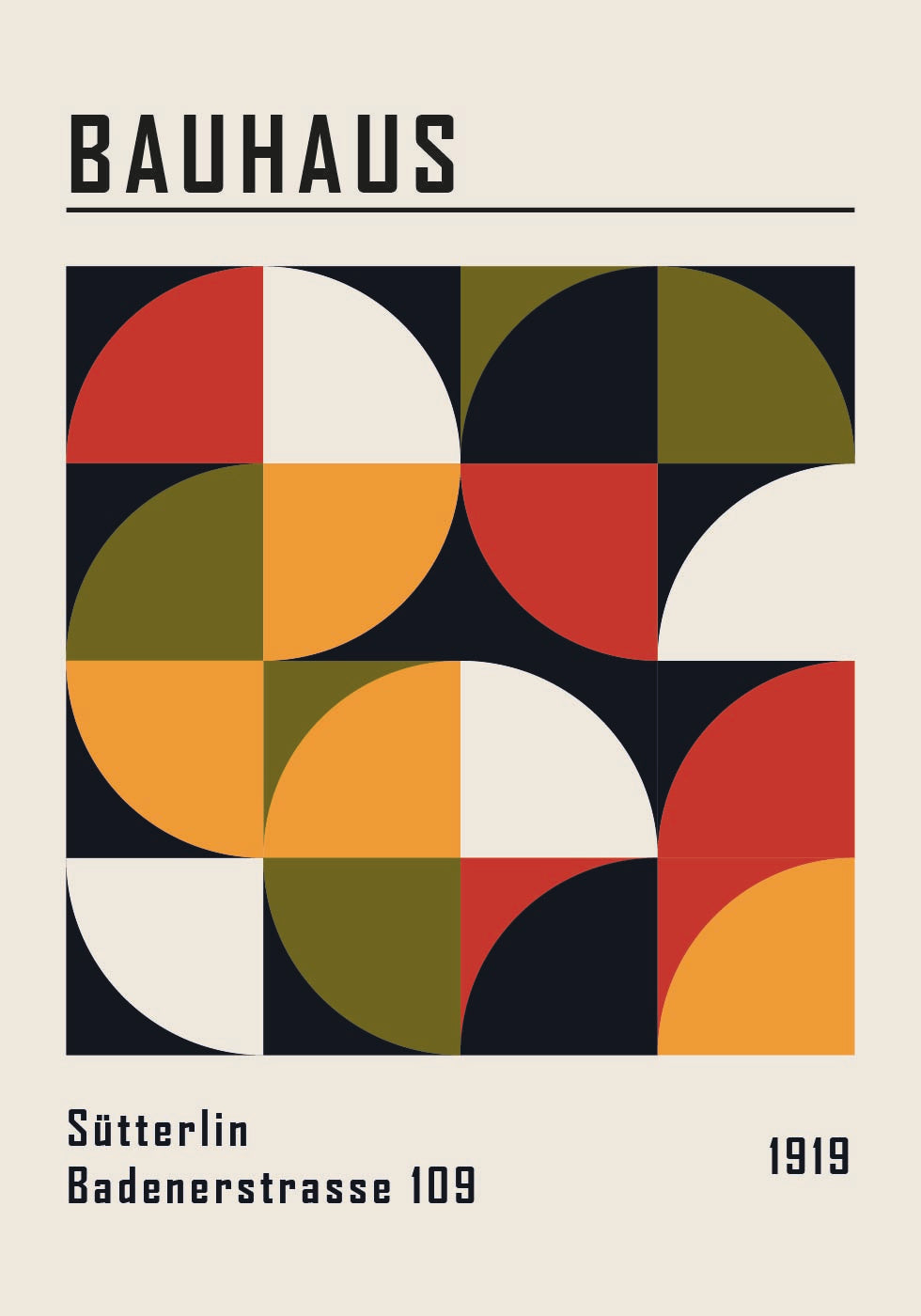 Bauhaus Sütterlin Badenerstrasse No.1 Plakat - Posterbox.dk