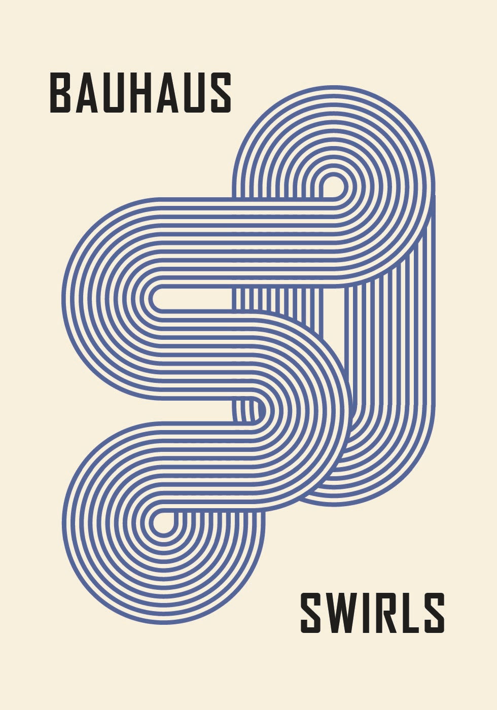 Bauhaus Swirls Plakat - Posterbox.dk