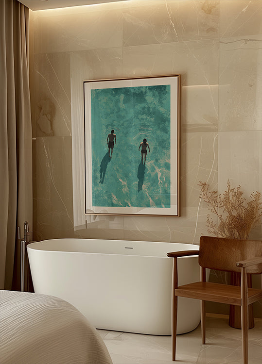 Beach Couple Plakat - Posterbox.dk