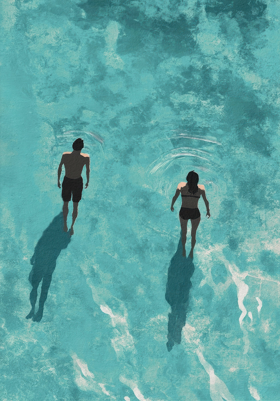 Beach Couple Plakat - Posterbox.dk