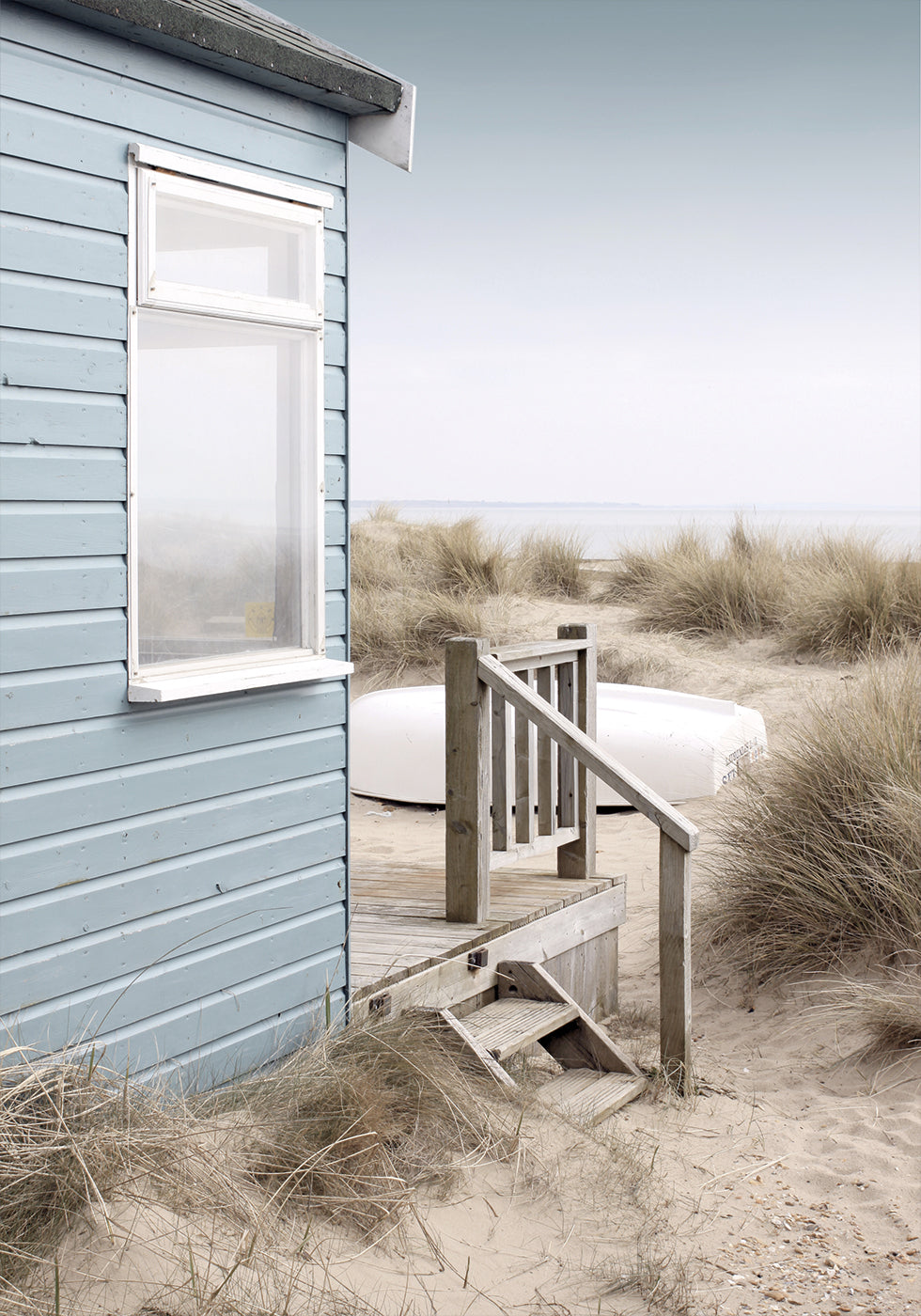 Beach Hut and Boat Plakat - Posterbox.dk