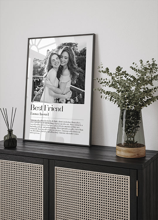 Best Friend Personalized Photo Definition Plakat - Posterbox