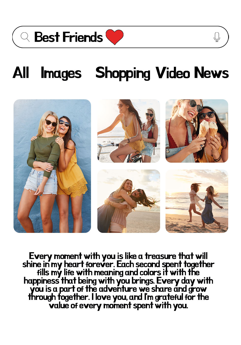 Best Friends Photo Collage Plakat - Posterbox.dk