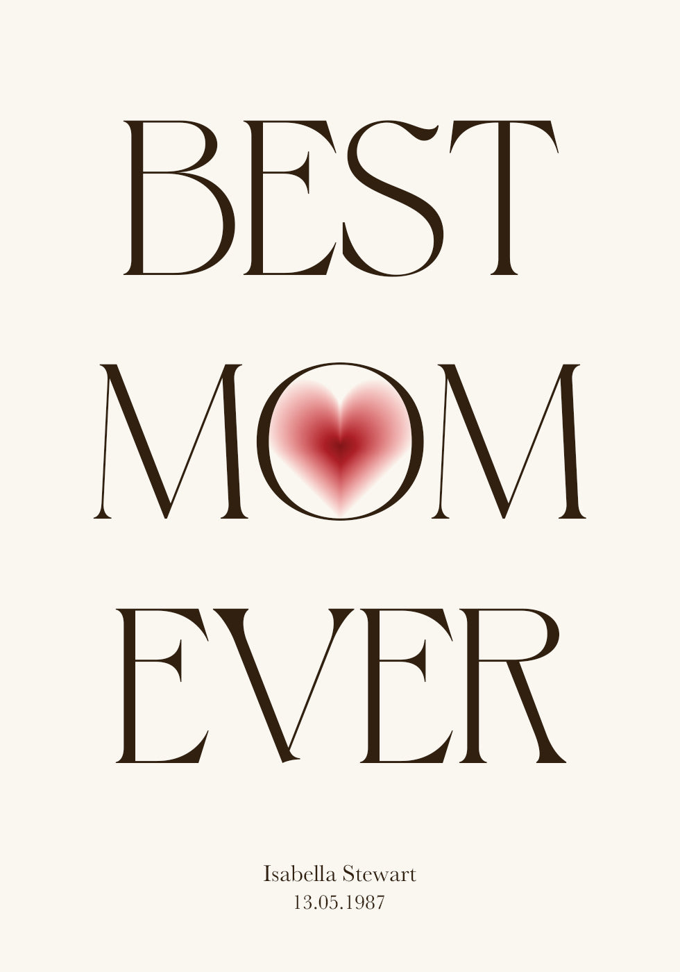 Best Mom Ever Plakat - Posterbox.dk