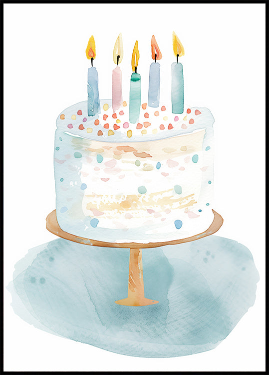 Birthday Cake Plakat - Posterbox.dk