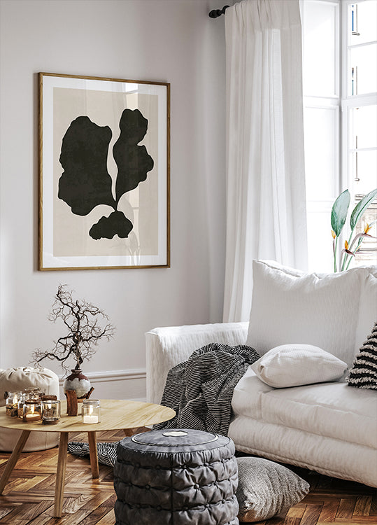 Black Abstract Shape Plakat - Posterbox.dk