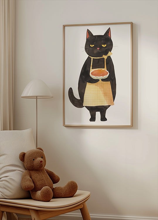 Black Cat Baker Plakat - Posterbox.dk