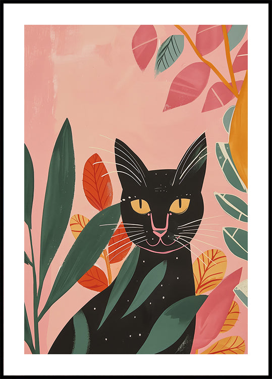 Black Cat in Jungle Plakat - Posterbox.dk