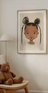 Black girl With Buns And Braids Plakat - Posterbox.dk