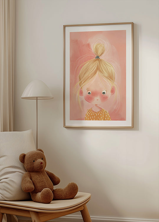 Blonde Girl With Freckles Plakat - Posterbox.dk