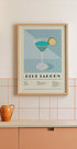 Blue Lagoon Cocktail, Recipe Art Plakat - Posterbox