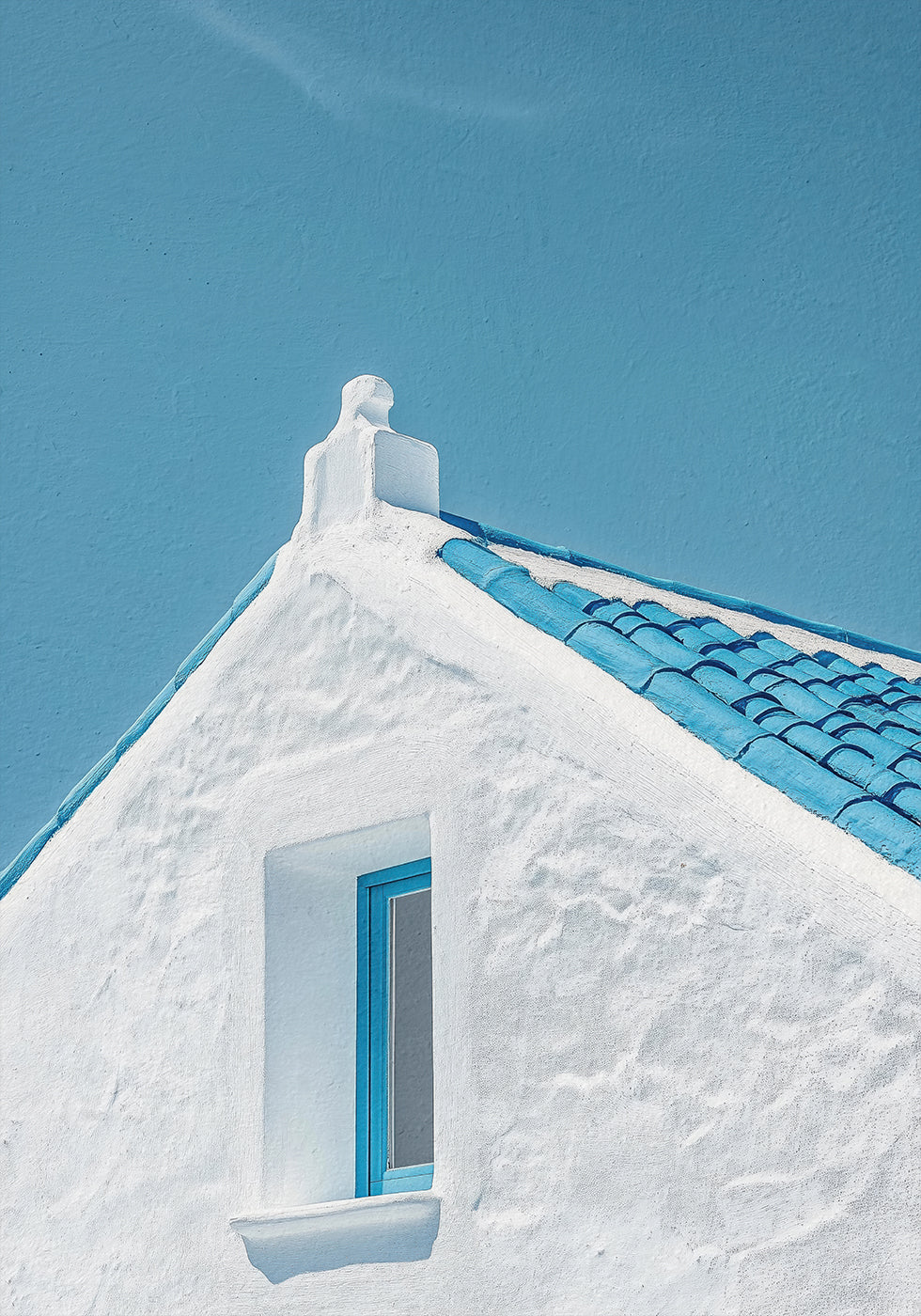 Blue Roof and White Walls Plakat - Posterbox.dk