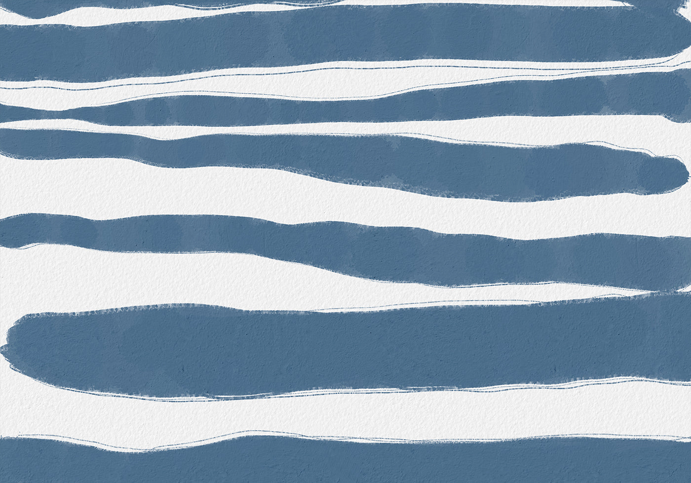 Blue Stripes, Nautical Abstract Pattern Plakat - Posterbox.dk