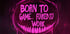 Born to Game Forced to Work Dark Neon Gaming Art Plakat - Posterbox.dk