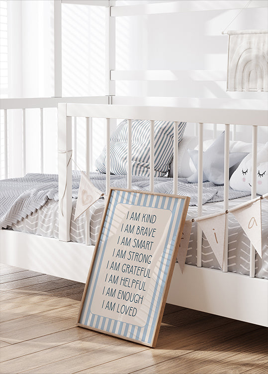 Boys Affirmations, Positive Self-Talk Plakat - Posterbox.dk