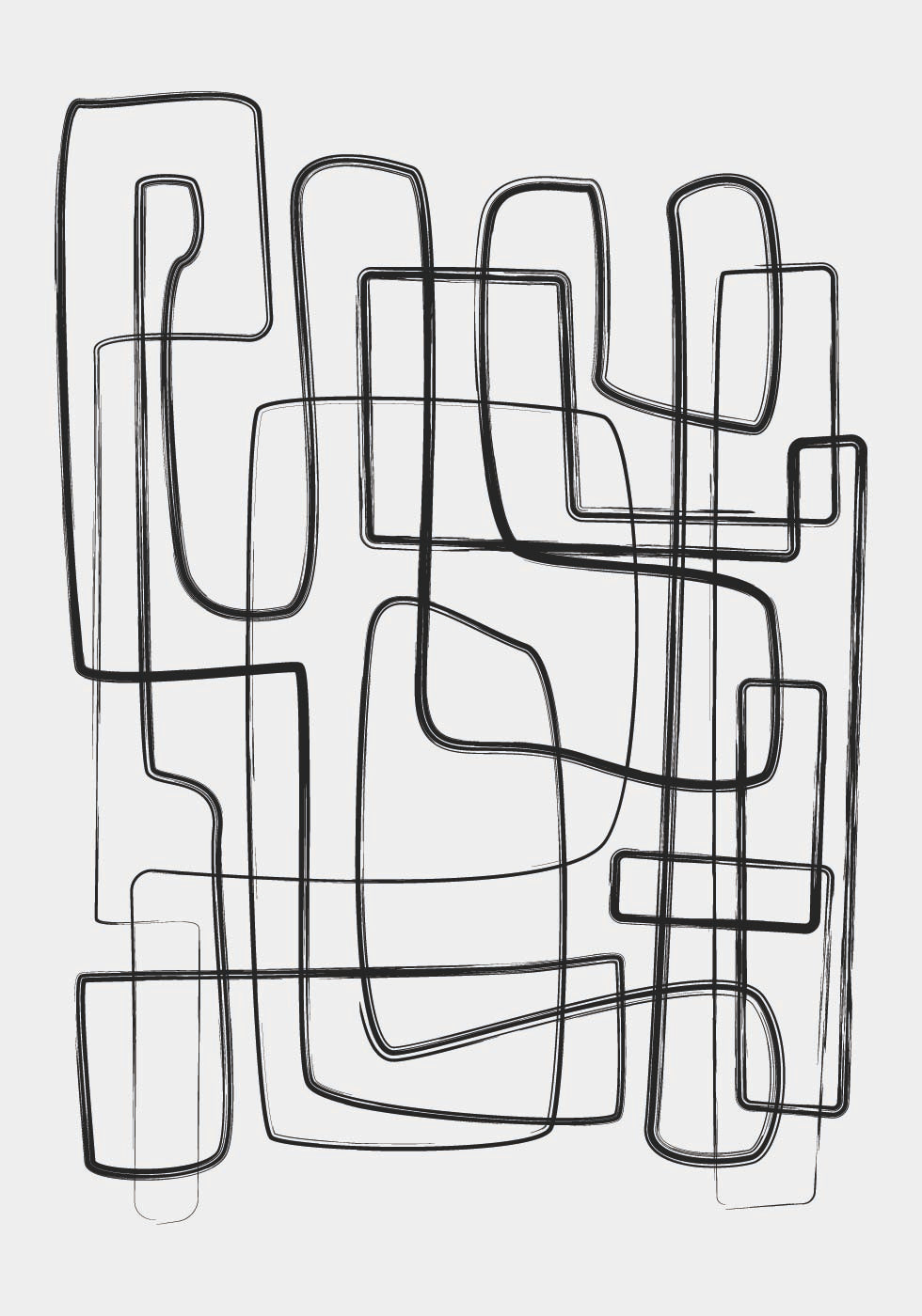 Brushed Lines Abstract No2 Plakat - Posterbox.dk