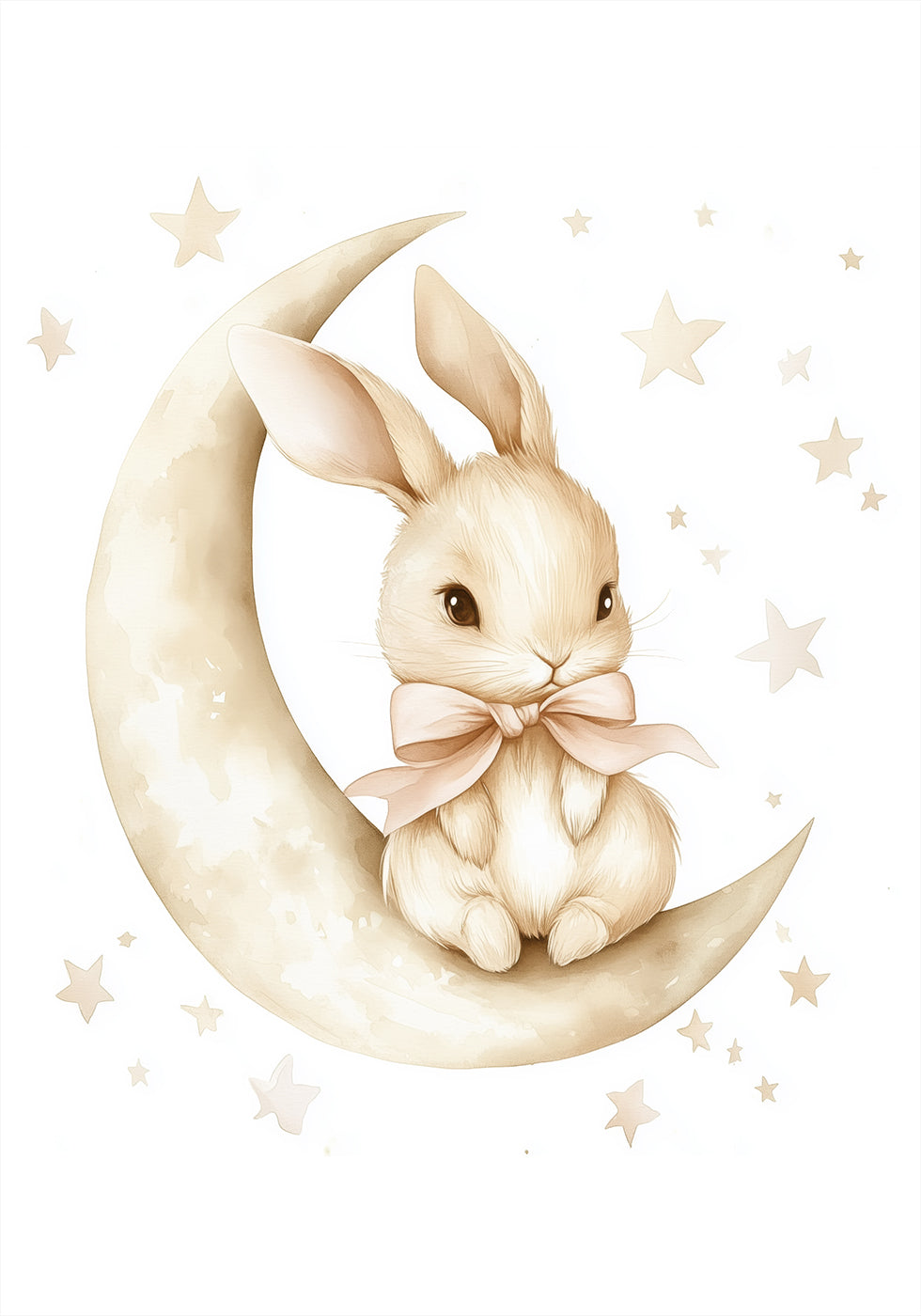 Bunny on the Moon Plakat - Posterbox.dk