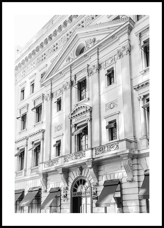 Cartier New York Boutique Black & White Plakat - Posterbox