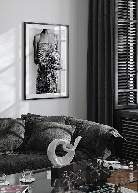 Celebration Elegance in Black & White Plakat - Posterbox.dk