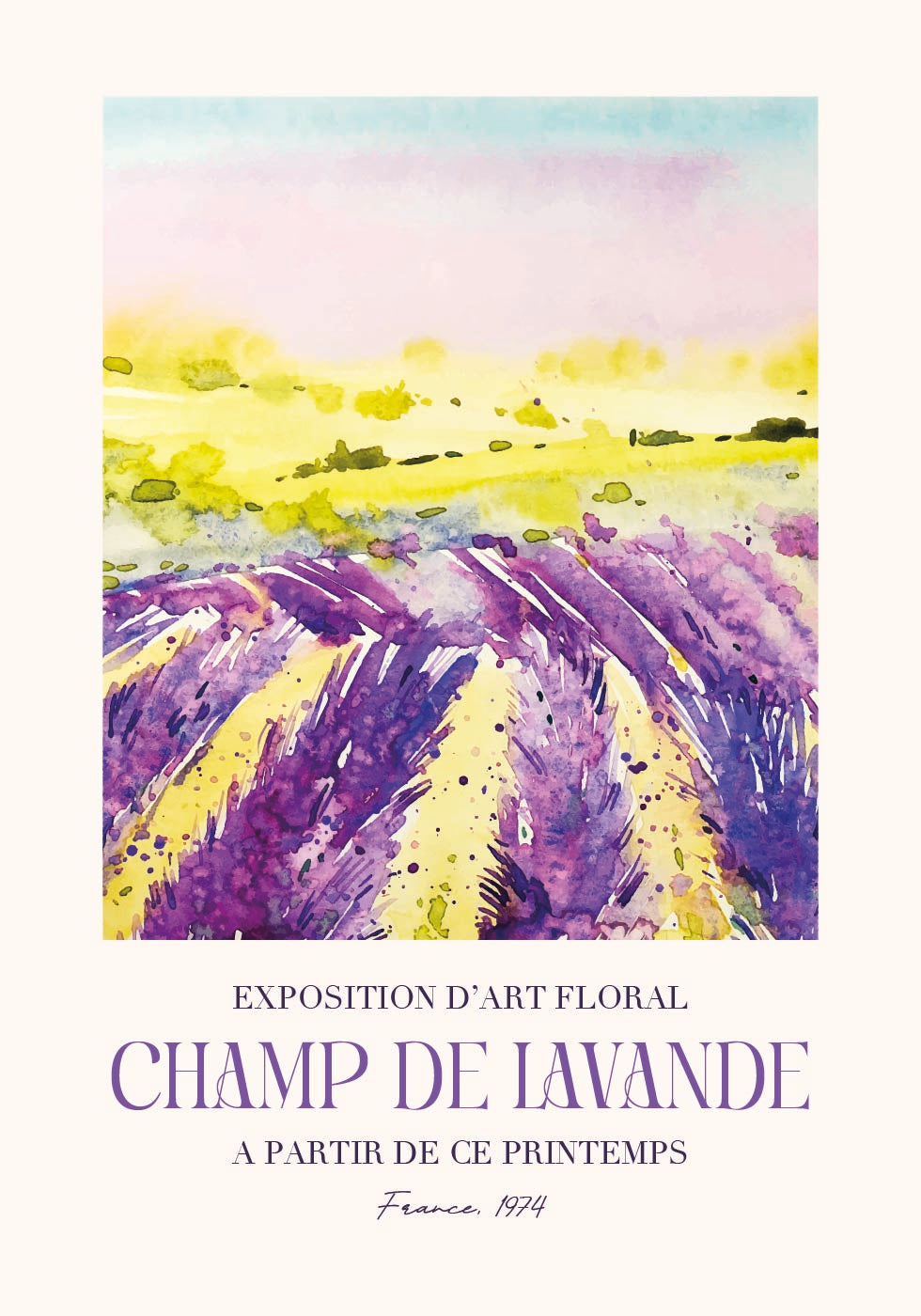 Champ De Lavande Plakat - Posterbox.dk