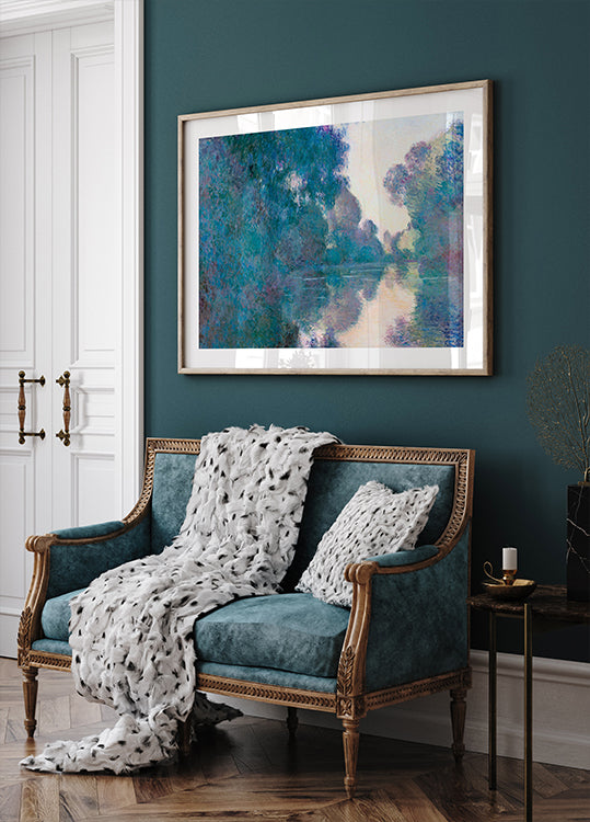 Claude Monet - Morning on the Seine near Giverny Plakat - Posterbox.dk