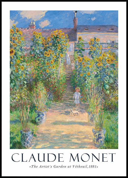 Claude Monet The Artist's Garden at Vétheuil Plakat - Posterbox.dk