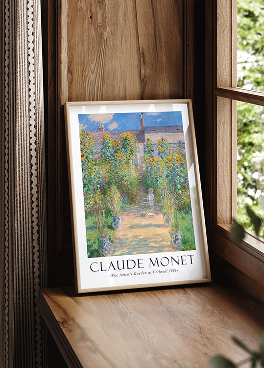 Claude Monet The Artist's Garden at Vétheuil Plakat - Posterbox.dk
