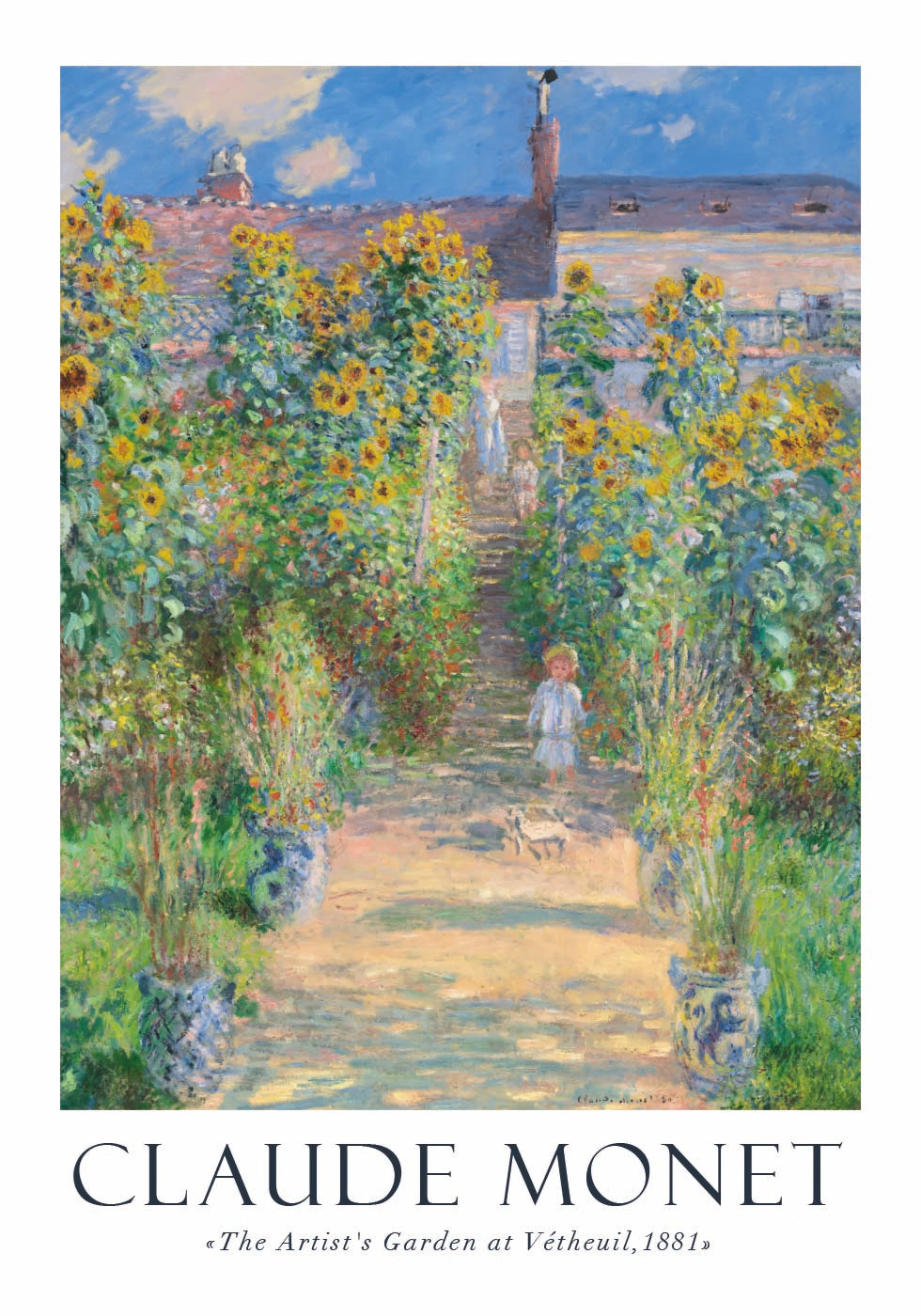 Claude Monet The Artist's Garden at Vétheuil Plakat - Posterbox.dk