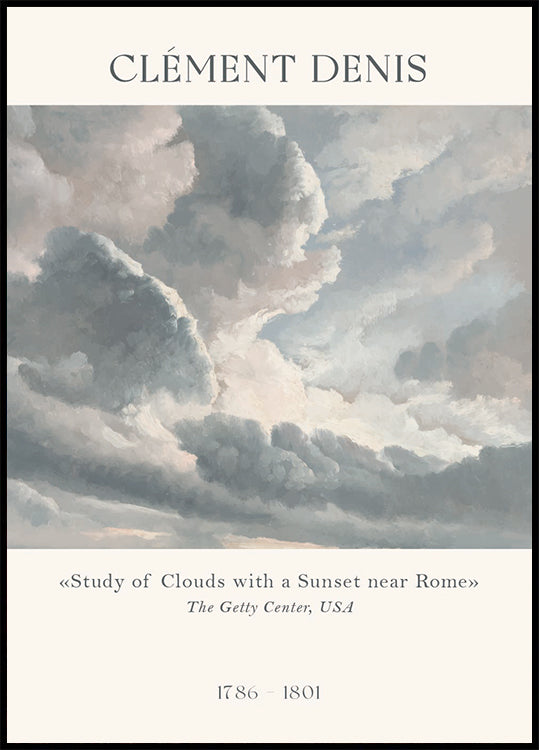 Clément Denis Cloud Study Plakat - Posterbox.dk