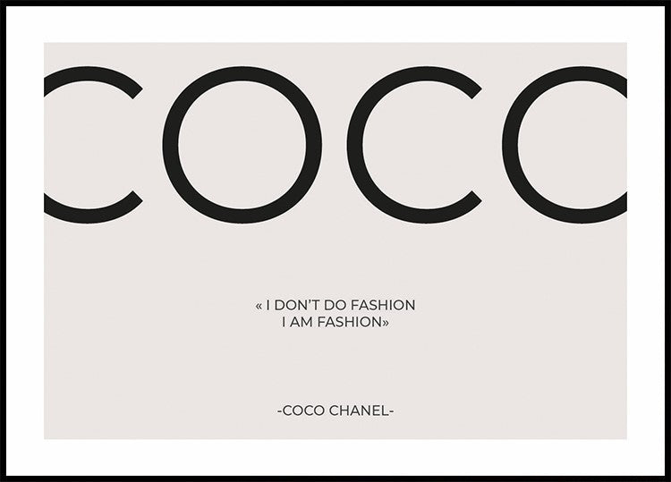 Coco Chanel Quote Plakat - Posterbox.dk