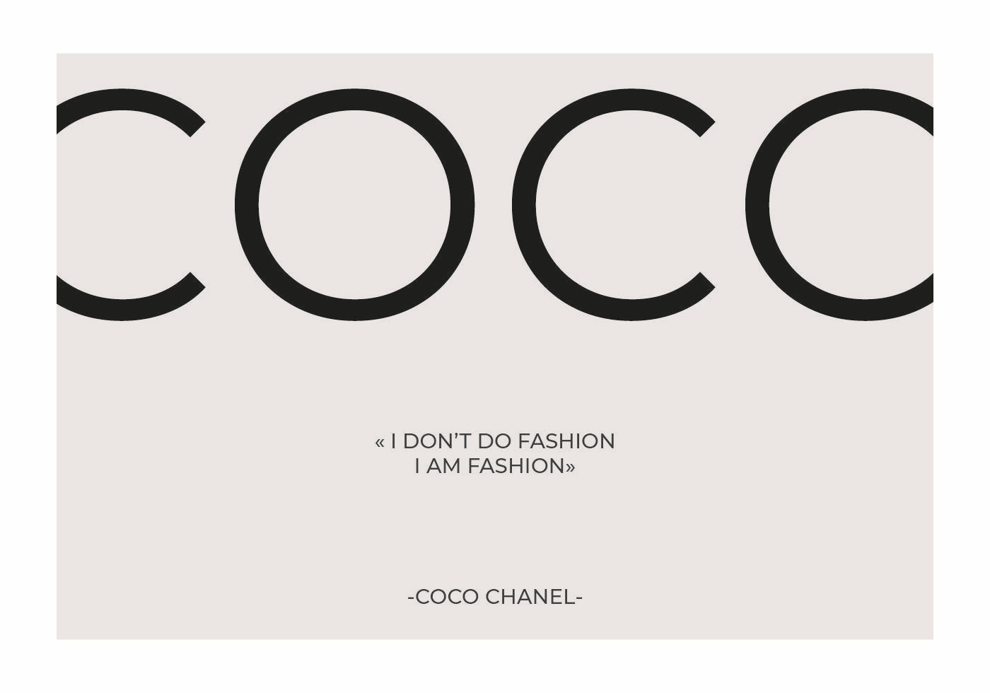 Coco Chanel Quote Plakat - Posterbox.dk