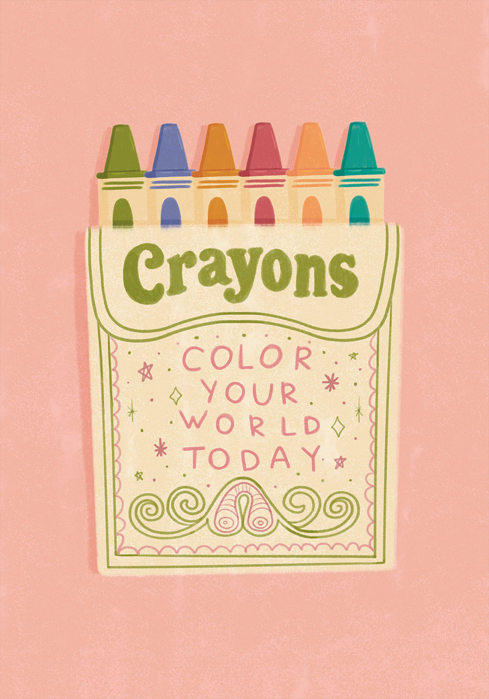 Color Your World Crayons Plakat - Posterbox