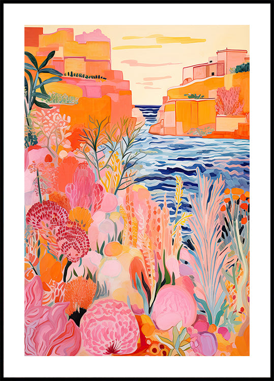 Colorful Canyon Garden and Sea Plakat - Posterbox.dk